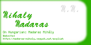 mihaly madaras business card